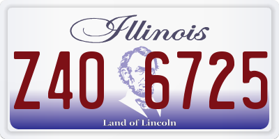 IL license plate Z406725