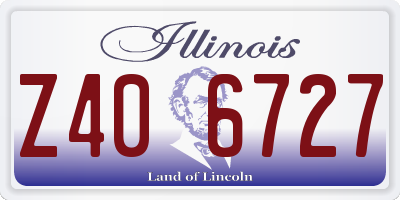 IL license plate Z406727