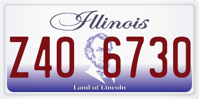 IL license plate Z406730