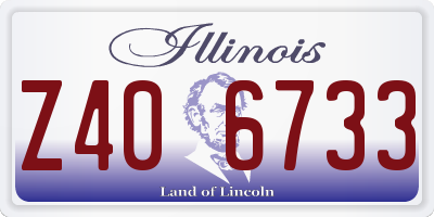 IL license plate Z406733