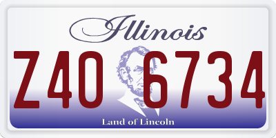 IL license plate Z406734