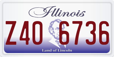 IL license plate Z406736