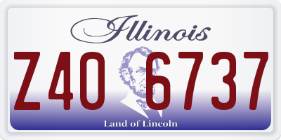 IL license plate Z406737