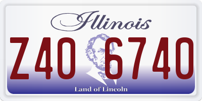 IL license plate Z406740
