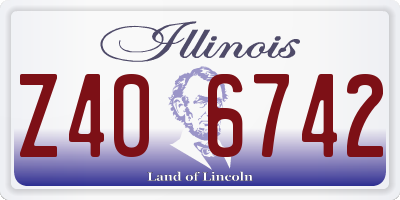 IL license plate Z406742