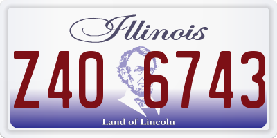 IL license plate Z406743