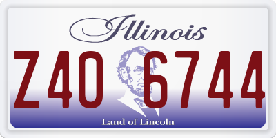IL license plate Z406744