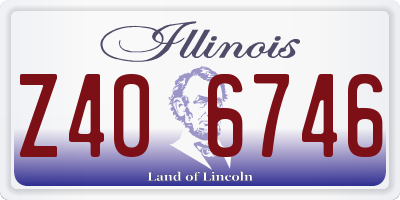 IL license plate Z406746