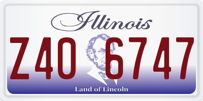 IL license plate Z406747