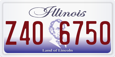 IL license plate Z406750