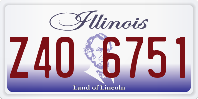 IL license plate Z406751
