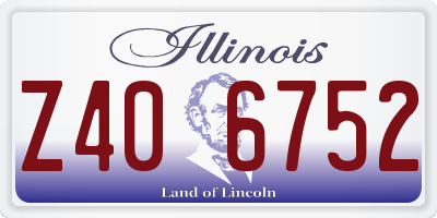 IL license plate Z406752