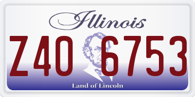 IL license plate Z406753