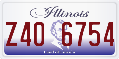 IL license plate Z406754