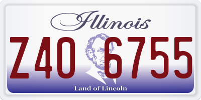 IL license plate Z406755