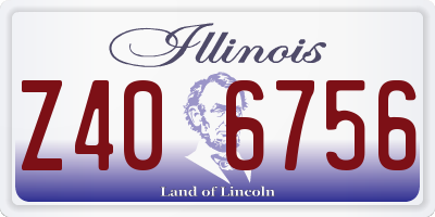 IL license plate Z406756