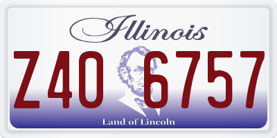 IL license plate Z406757