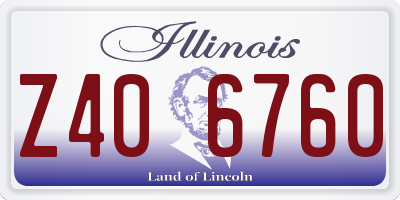 IL license plate Z406760