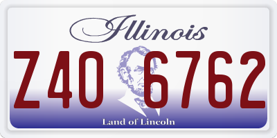 IL license plate Z406762