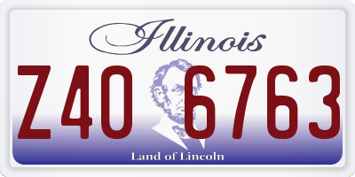 IL license plate Z406763
