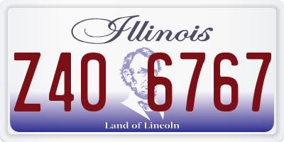 IL license plate Z406767