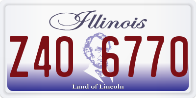 IL license plate Z406770