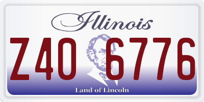 IL license plate Z406776