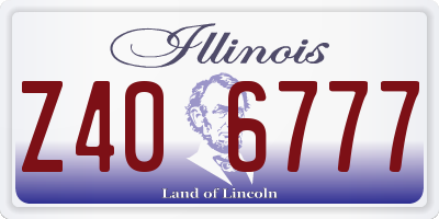 IL license plate Z406777