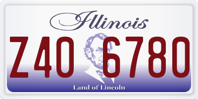 IL license plate Z406780