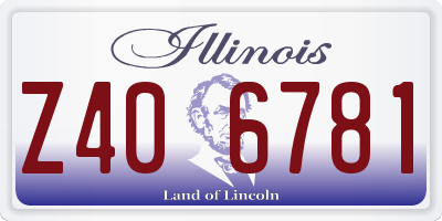IL license plate Z406781