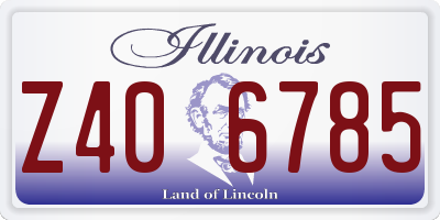 IL license plate Z406785