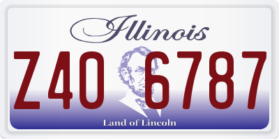 IL license plate Z406787