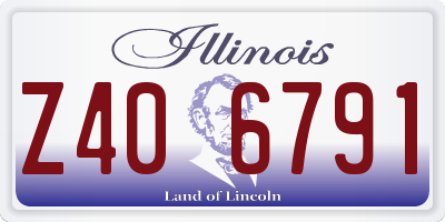 IL license plate Z406791
