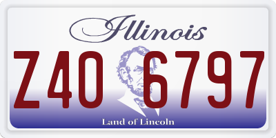 IL license plate Z406797