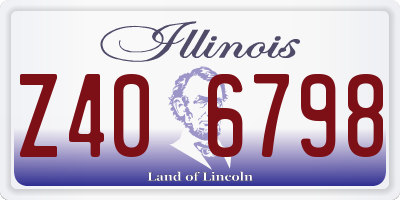 IL license plate Z406798