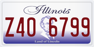 IL license plate Z406799