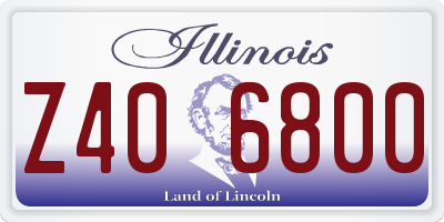 IL license plate Z406800