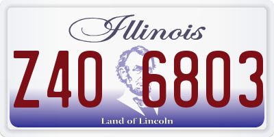 IL license plate Z406803
