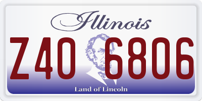 IL license plate Z406806