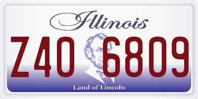 IL license plate Z406809