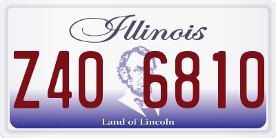 IL license plate Z406810