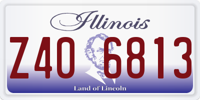 IL license plate Z406813