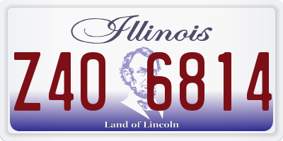 IL license plate Z406814