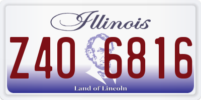 IL license plate Z406816