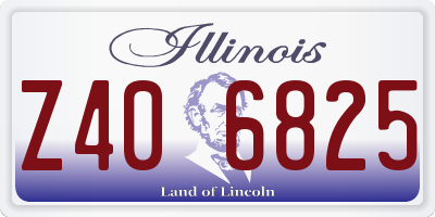 IL license plate Z406825