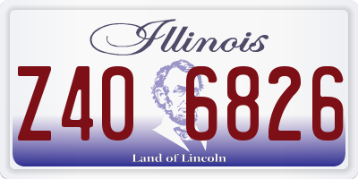 IL license plate Z406826