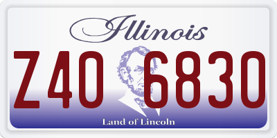 IL license plate Z406830