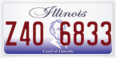IL license plate Z406833
