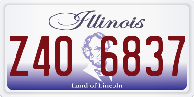 IL license plate Z406837