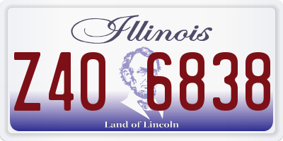 IL license plate Z406838